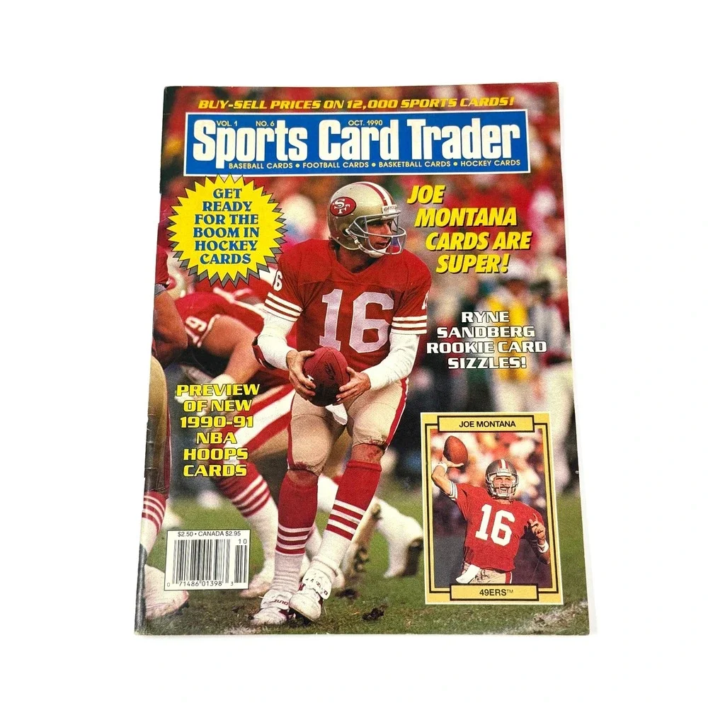 Joe Montana Sports Card Trader Petersen Football Magazine Lot 1990 49ers